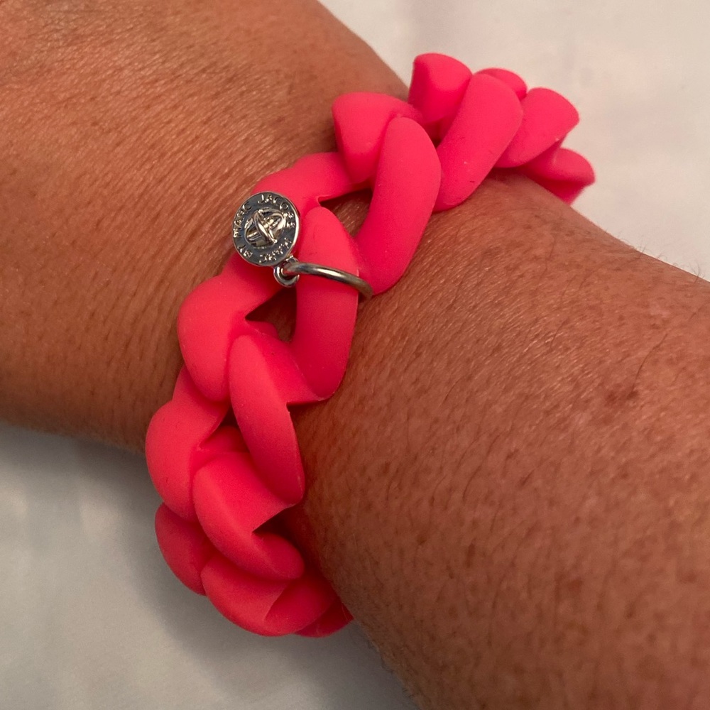 Hot pink rubber Marc Jacobs bracelet